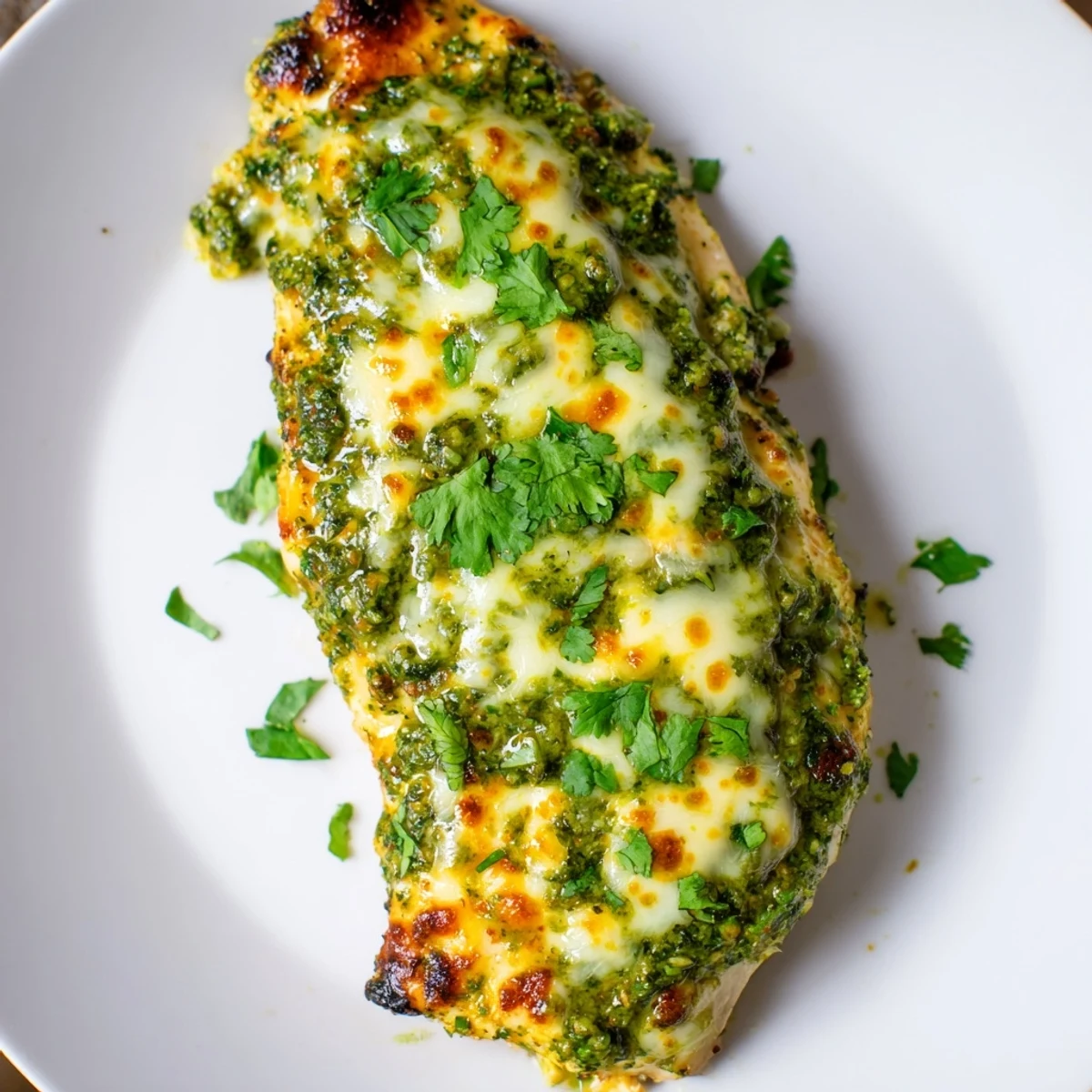 Perfect for a summer cookout, this Grilled Salsa Verde Pepper Jack Chicken pairs beautifully with avocado slices.