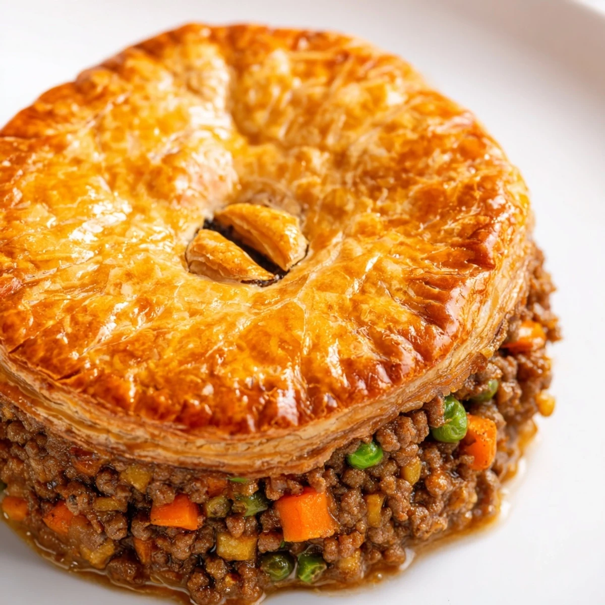 A close-up of Savory Beef Meat Pies baked in a muffin tin, perfect for dinner.