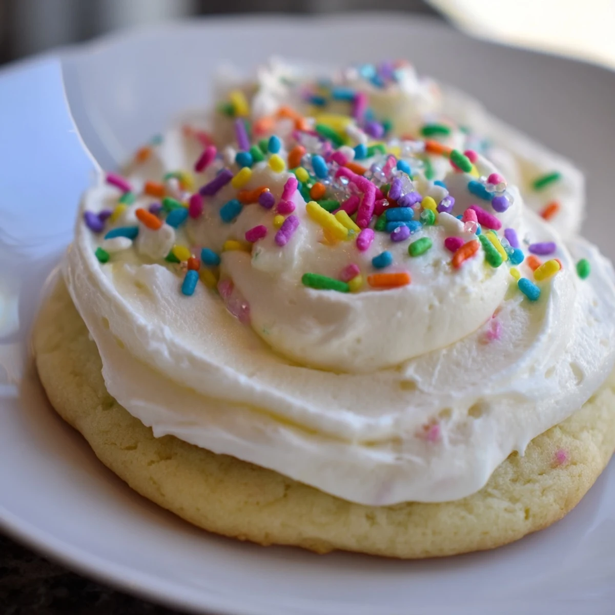 Golden-brown Walmart-Style Sugar Cookies with Buttercream Frosting sit on a cooling rack next to a mixing bowl, showing their soft, bakery-style texture.