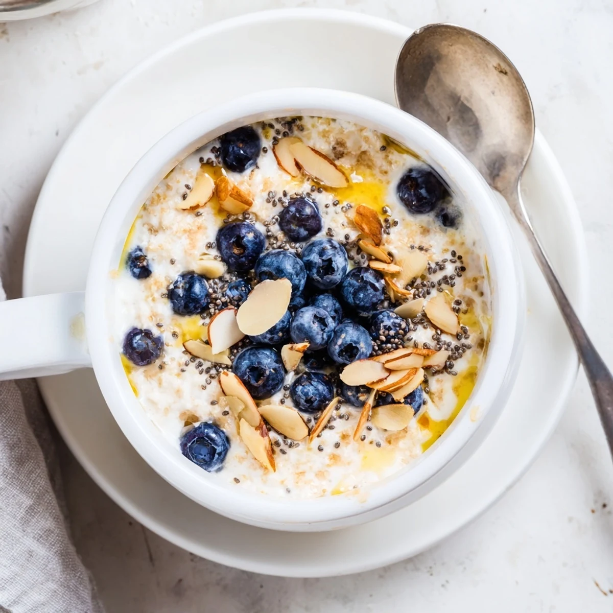 Golden-brown Baked Blueberry Cottage Cheese Breakfast Bowls emerge from the oven with a custard-like texture and bubbling berry juices.