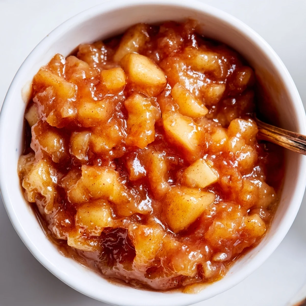 Homestyle Fall Caramel Apple Jam spread thick on biscuits, buttery scent