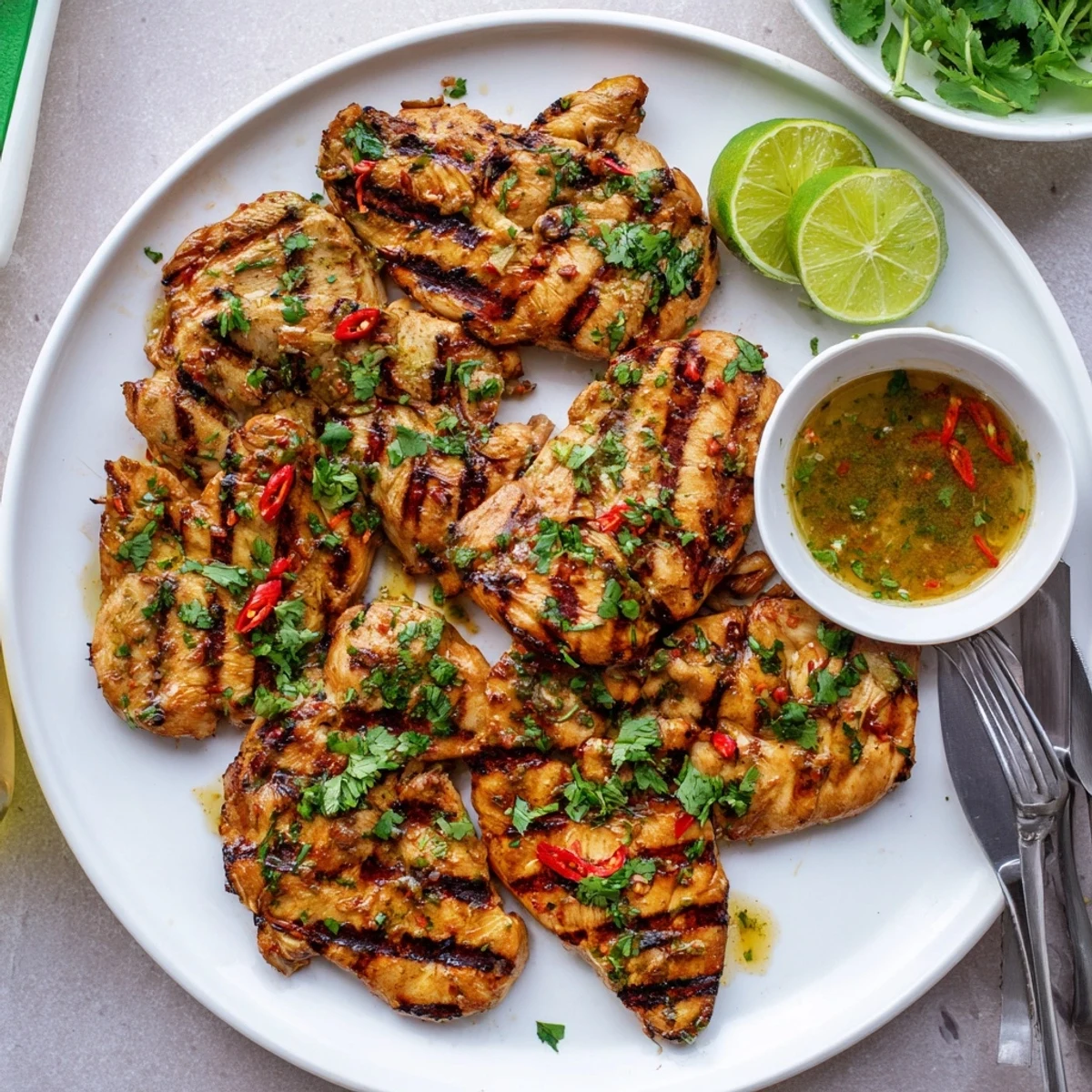 Juicy chicken marinated in zesty lime and chili spices grilled to perfection with char marks