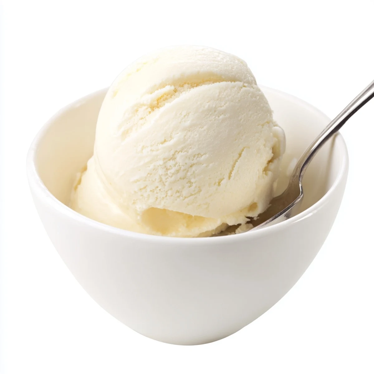 Classic vanilla ice cream recipe served in vintage waffle cone with sprinkles on top