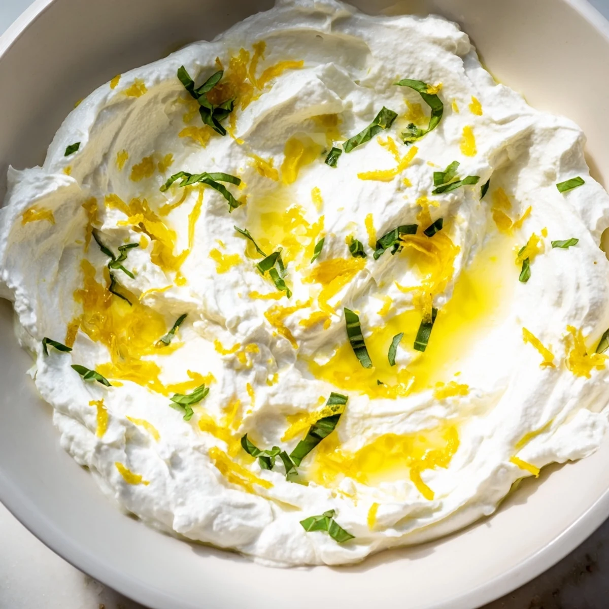 Light and airy whipped ricotta spread generously layered over toasted artisan bread slices