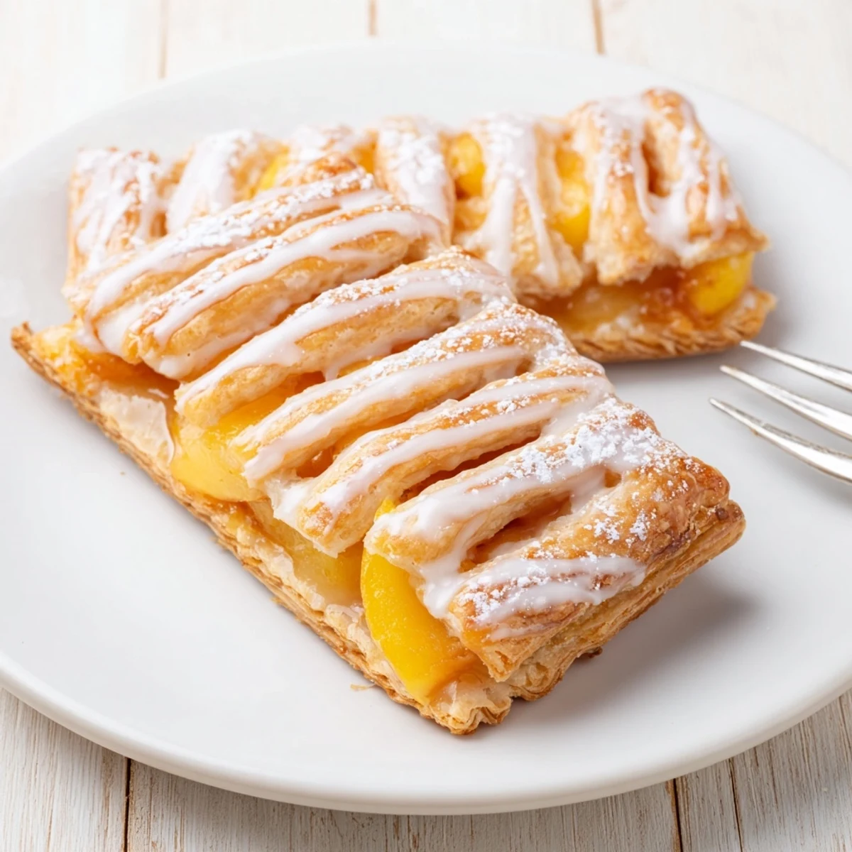 Peach Pop Tarts Classic with golden flaky crusts and glossy peach glaze