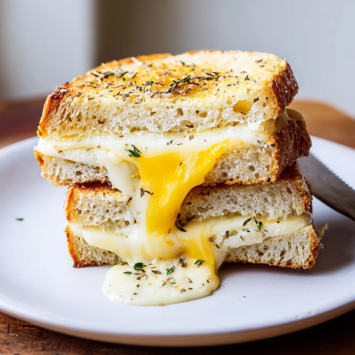 Mini Grilled Cheese Hawaiian Rolls Recipe served warm with steaming tomato soup