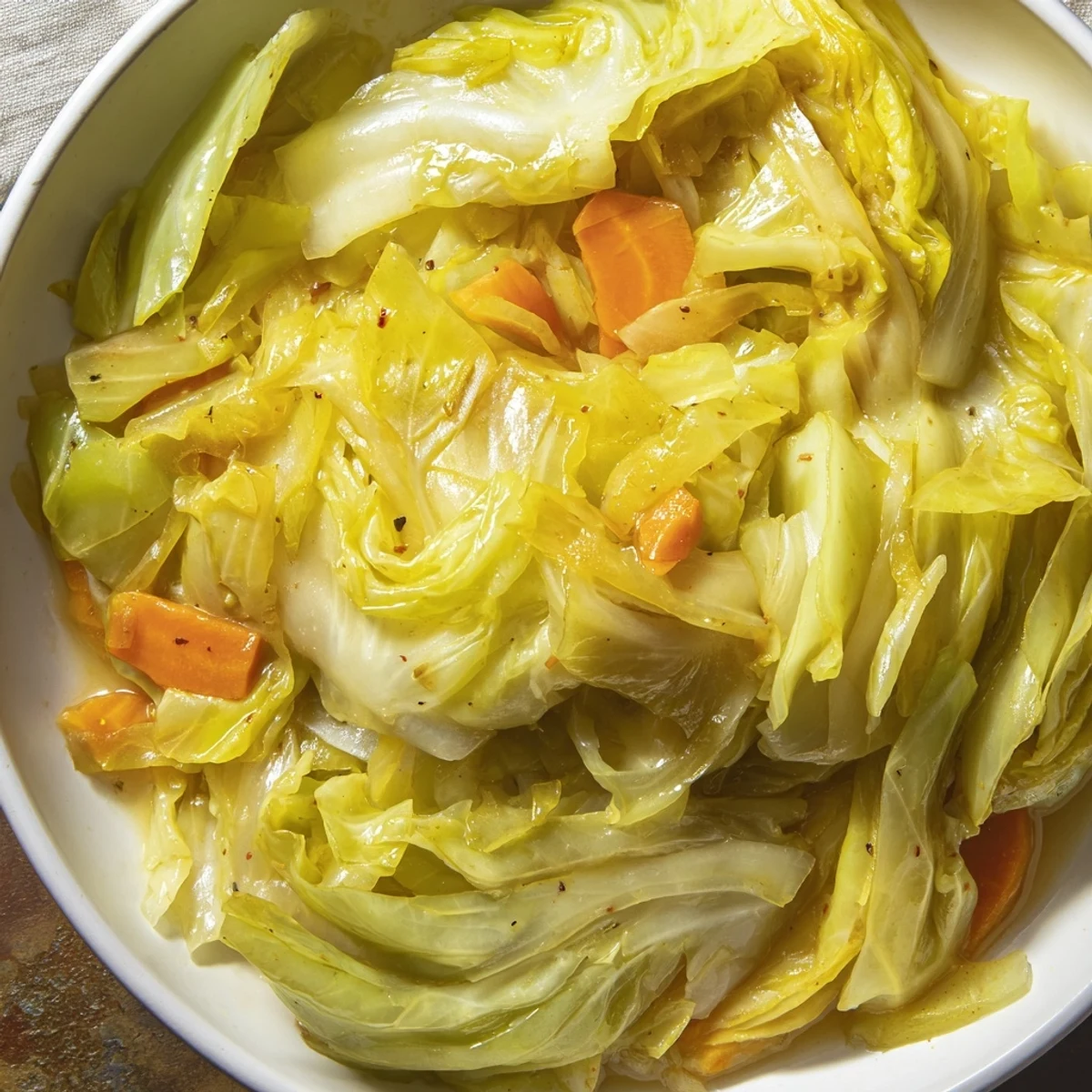 Savory Braised Cabbage Recipe tender wilted cabbage simmered with smoky paprika, apple cider