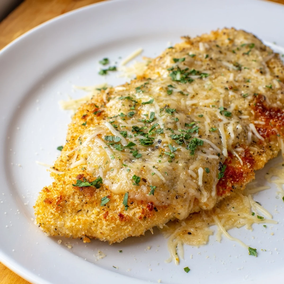 Crispy Longhorn Steakhouse Parmesan Chicken sizzling with melted cheese and ranch