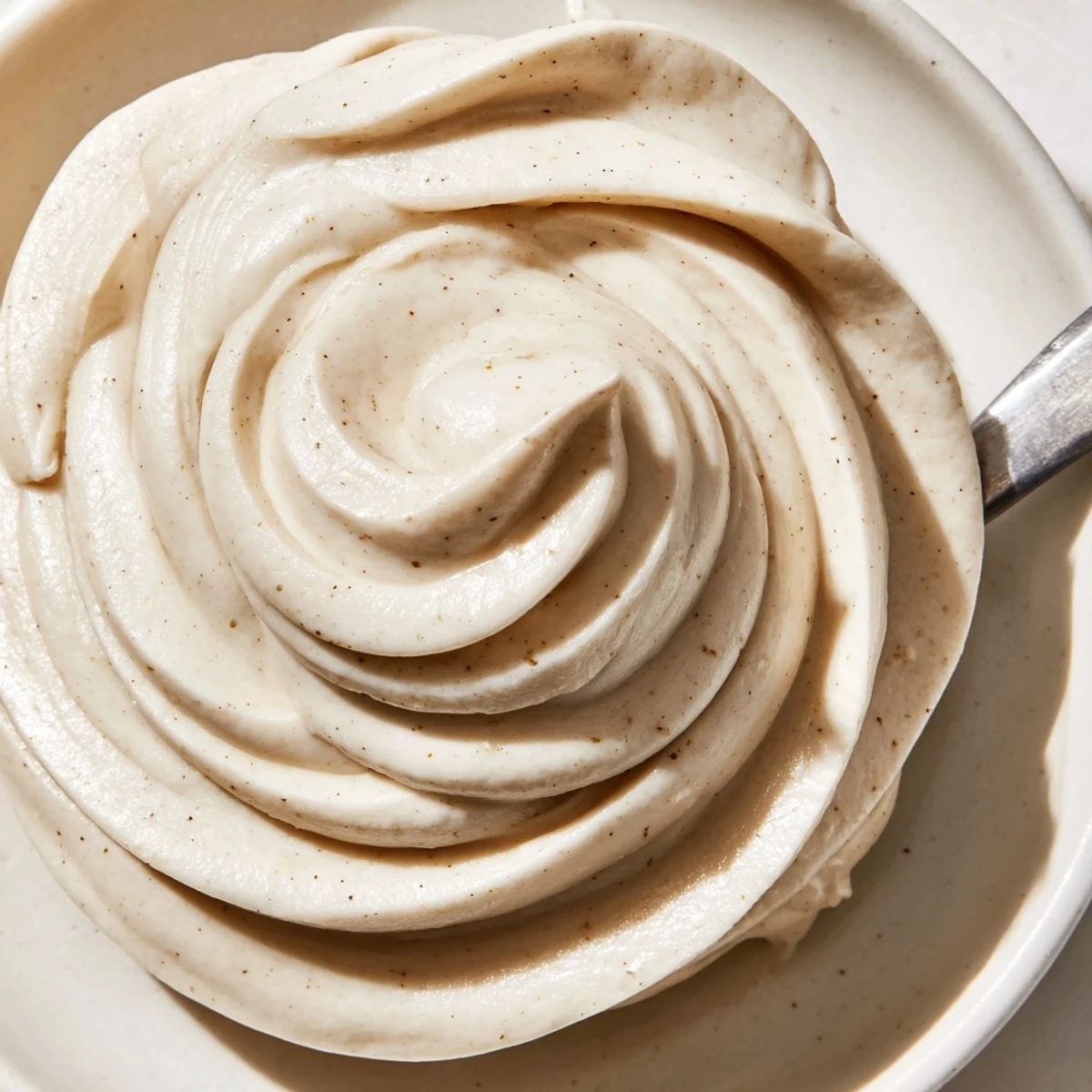 Smooth Italian meringue buttercream spread over cupcakes with silky peaks