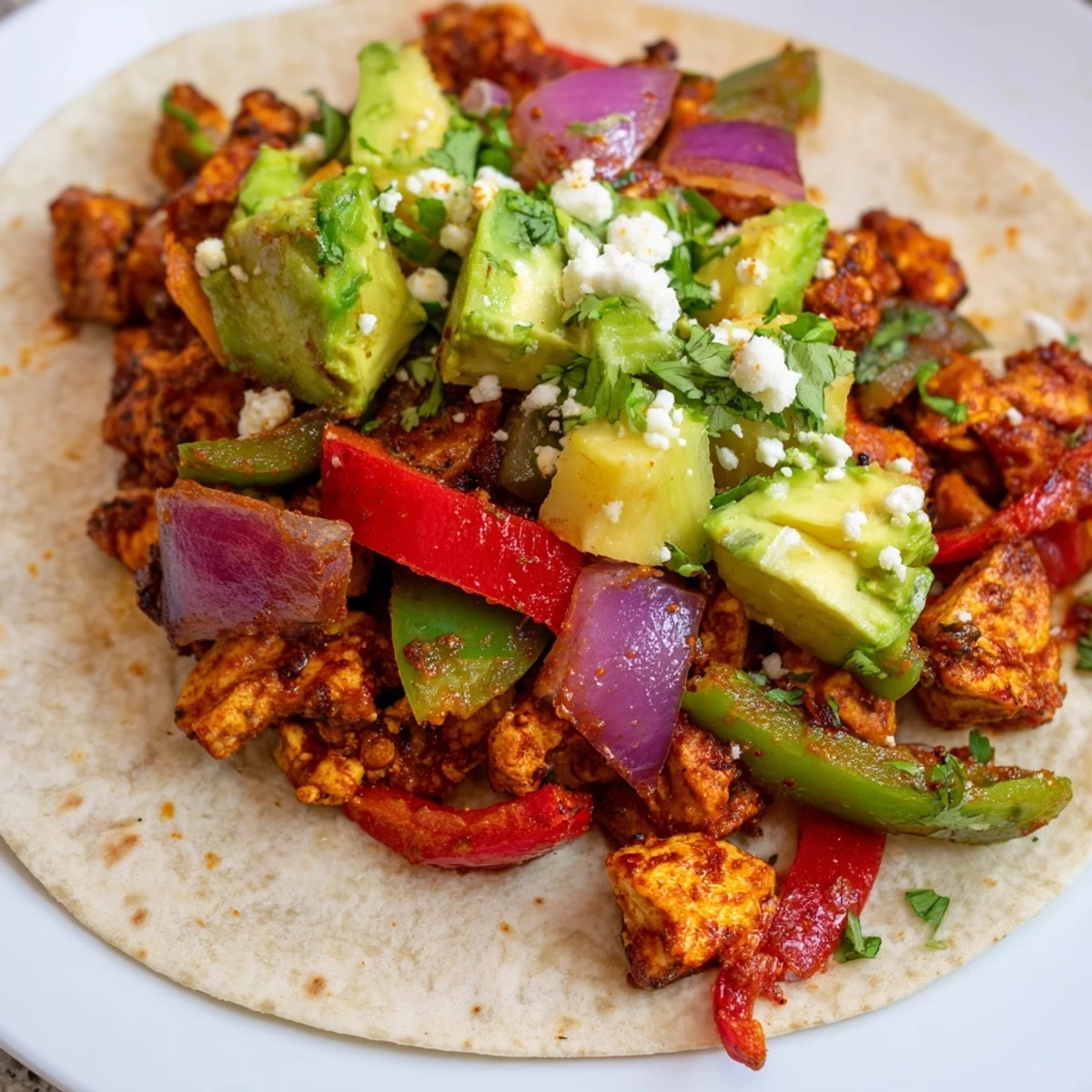 Golden chicken and sweet pineapple sizzling in one pan for vibrant tacos.  