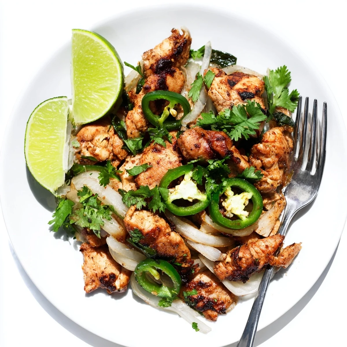 Tender spicy jalapeno chicken recipe served with caramelized onions and peppers for a flavorful, easy weeknight dinner.  