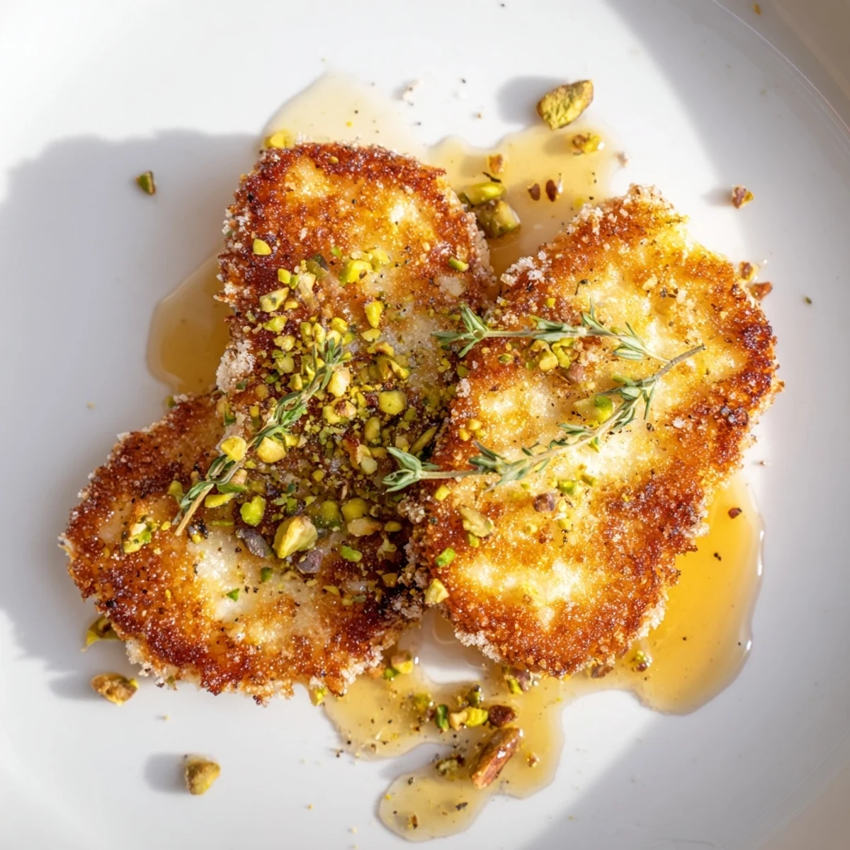 Golden fried Honey Halloumi drizzled with sweet honey and crunchy toasted nuts  
