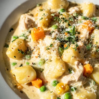 One Pot Gnocchi Chicken Pot Pie