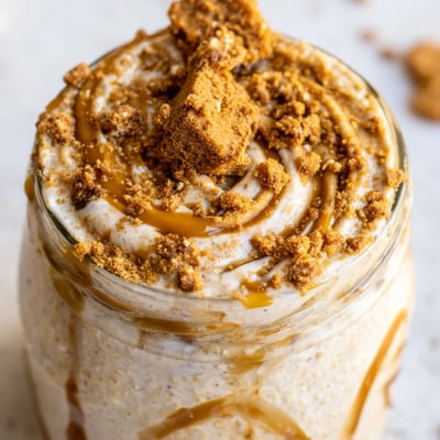Quick Biscoff Overnight Oats